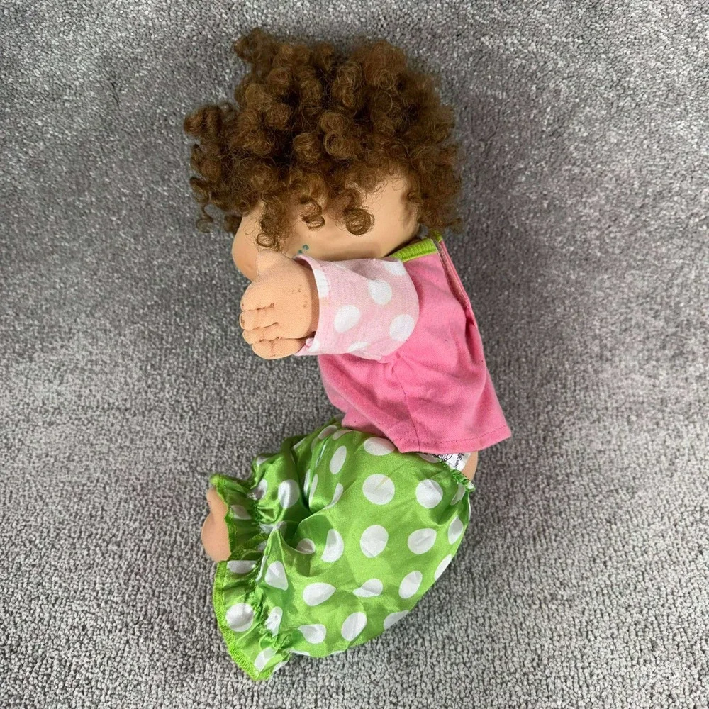 Cabbage Patch‎ Kids Emerson Logan Doll Brown Hair Blue Eyes Pink Green